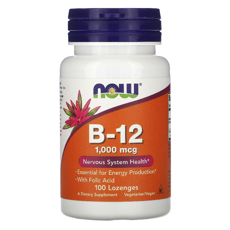 Witaminy B Now Foods Vitamin B-12 1000mcg Pastylki Do Ssania