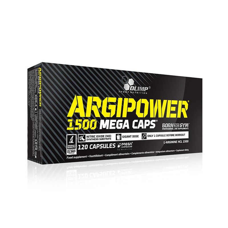 Suplement pompujący OLIMP Argi Power 1500 120kaps Suplement pompujący OLIMP Argi Power 1500 120kaps