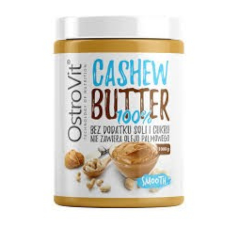 Masło orzechowe OstroVit Nerkowiec 100% 1kg Smooth Masło orzechowe OstroVit Nerkowiec 100% 1kg Smooth