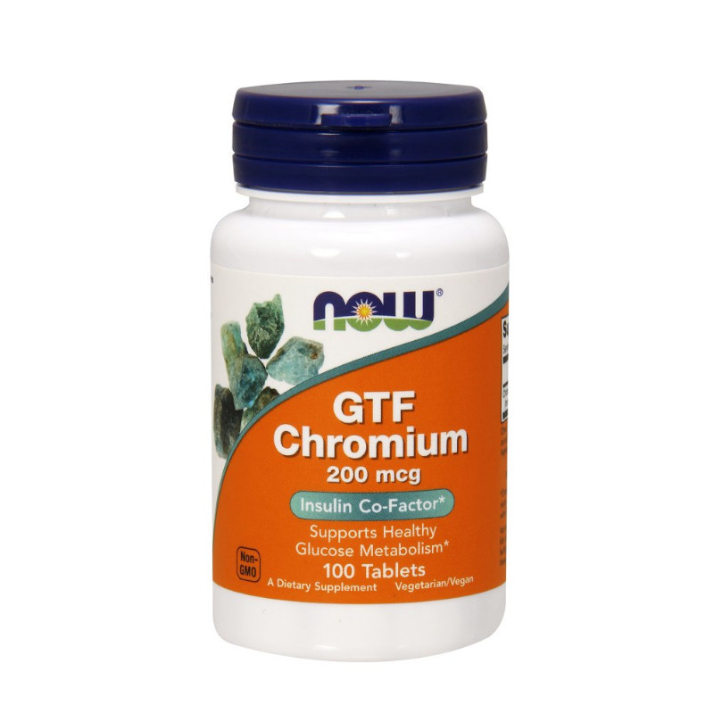 Minerały Now Foods GTF Chromium 200 mcg 100tab Minerały Now Foods GTF Chromium 200 mcg 100tab