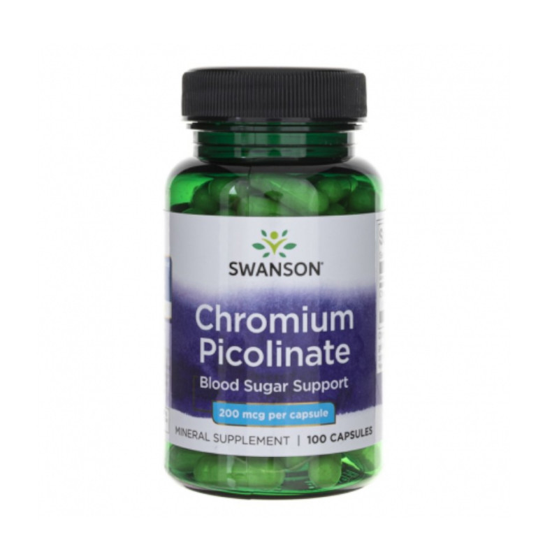 Suplement Prozdrowotny Swanson Chromium Picolinate 200mg 100kaps