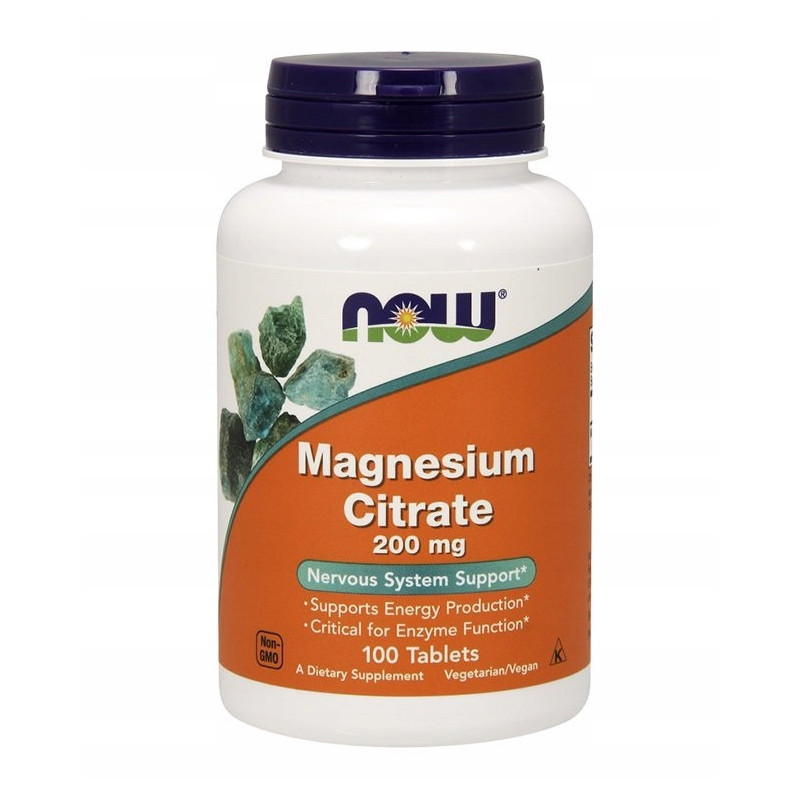 Minerały Now Foods Magnesium Citrate 200mg 100tab Minerały Now Foods Magnesium Citrate 200mg 100tab