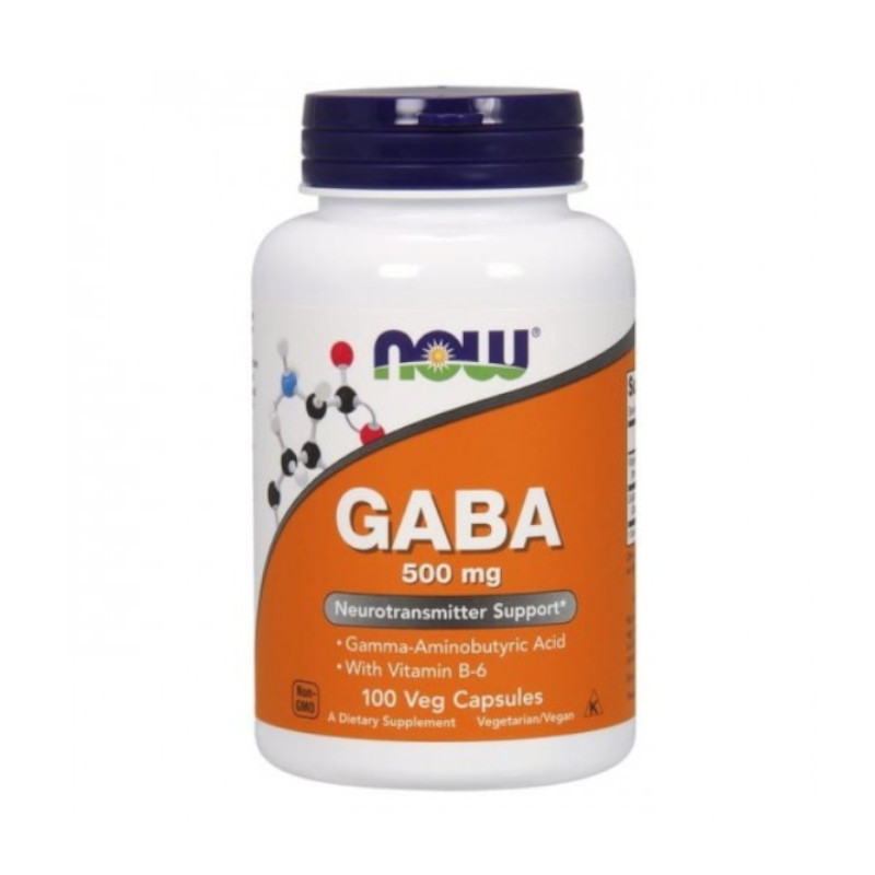 Minerały Now Foods GABA+ witamina B6 100vkaps Minerały Now Foods GABA+ witamina B6 100vkaps