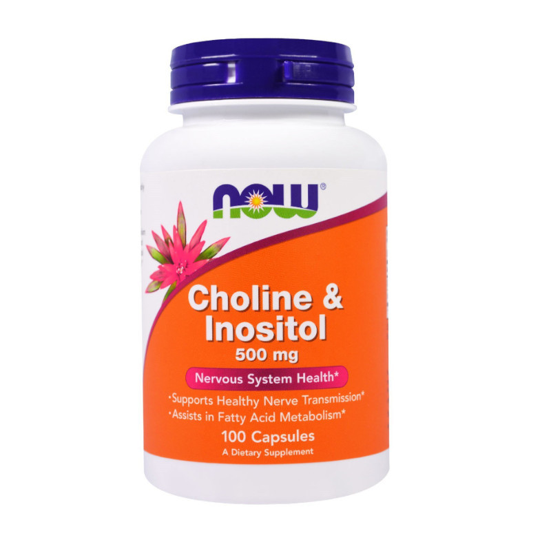 Witaminy Now Foods Choline & Inositol 500 mg 100kaps Witaminy Now Foods Choline & Inositol 500 mg 100kaps