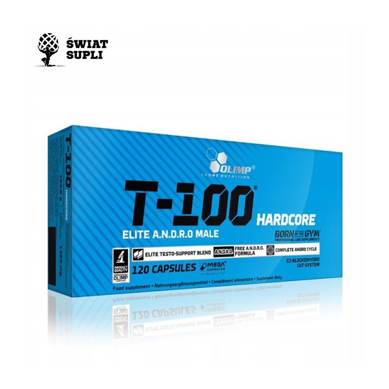 Booster testosteronu OLIMP T-100 Hardcore 120kaps Booster testosteronu OLIMP T-100 Hardcore 120kaps