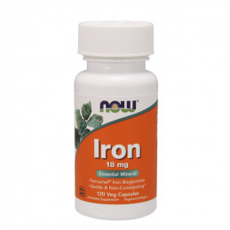 Minerały Now Foods Iron 18mg 120vkaps