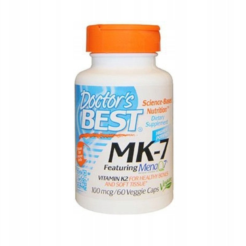 Witaminy DOCTOR'S BEST VITAMIN K2 MK-7 with MenaQ7 100 mcg 60vkaps