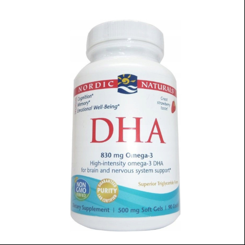 Kwasy tłuszczowe Nordic Naturals Prenatal DHA, 830mg Unflavored 90softgels Kwasy tłuszczowe Nordic Naturals Prenatal DHA, 830mg Unflavored 90softgels