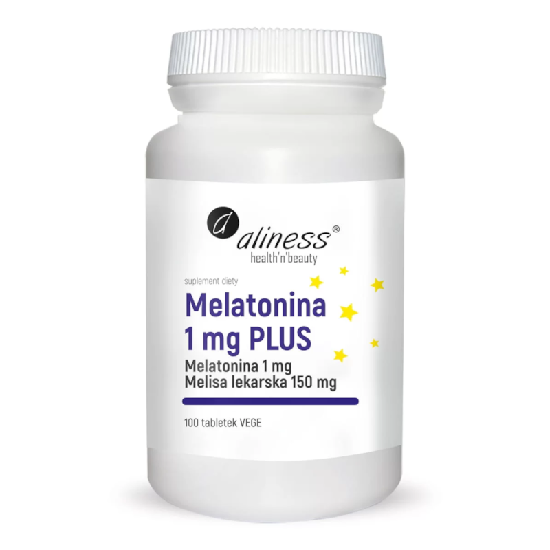 Dobry Sen Melatonina Aliness Melatonina 1 mg PLUS 100 tabletek 100tab