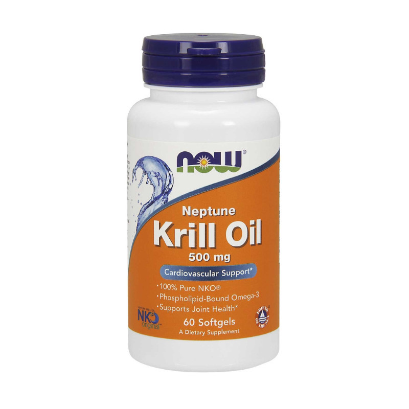 Kwasy tłuszczowe Now Neptune Krill Oil 500mg 60softgels