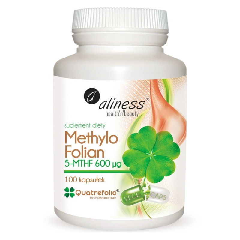Witamina B Aliness Methylo Folian 5-MTHF 600 µg 100 kapsułek 100kaps