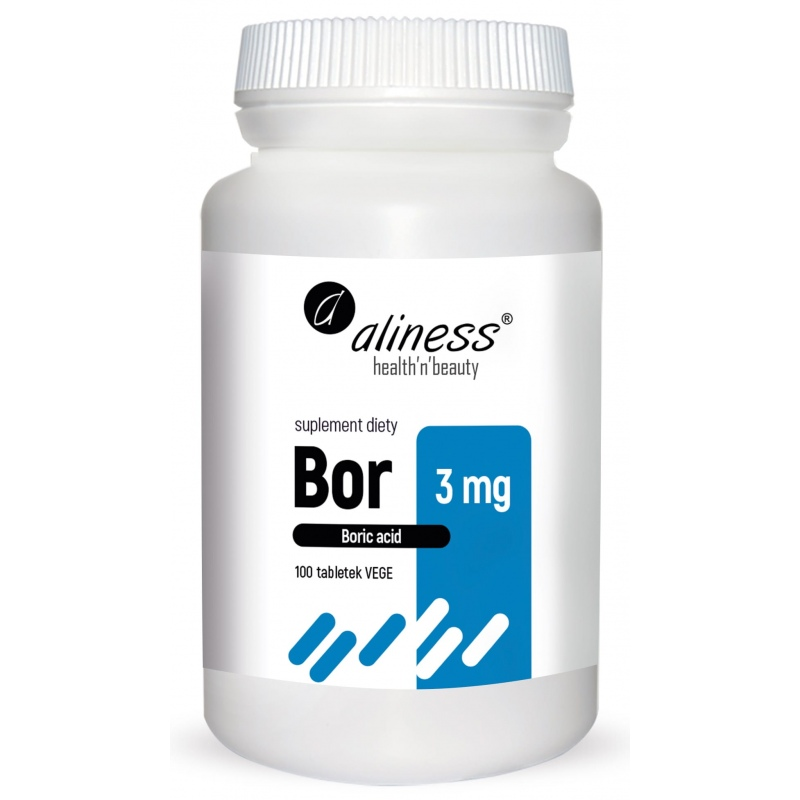 Minerały Bor Aliness Bor 3mg 100tab