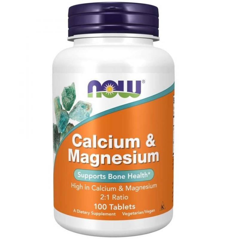 Witaminy i minerały Kompleks Now Foods Magnesium & Calcium with Zinc and Vitamin D3 100tab