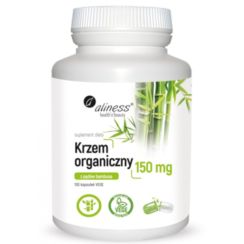 Skóra, Włosy i Paznokcie Aliness Krzem Organiczny 150mg 100kaps