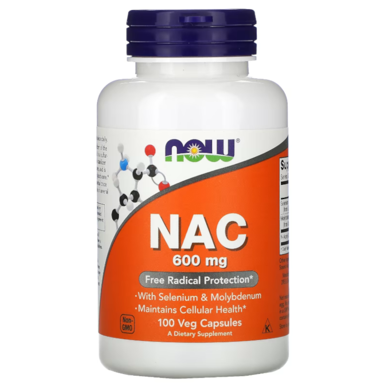 Aminokwasy N-acetyl-L-cysteina Now Foods NAC 600mg 100vkaps