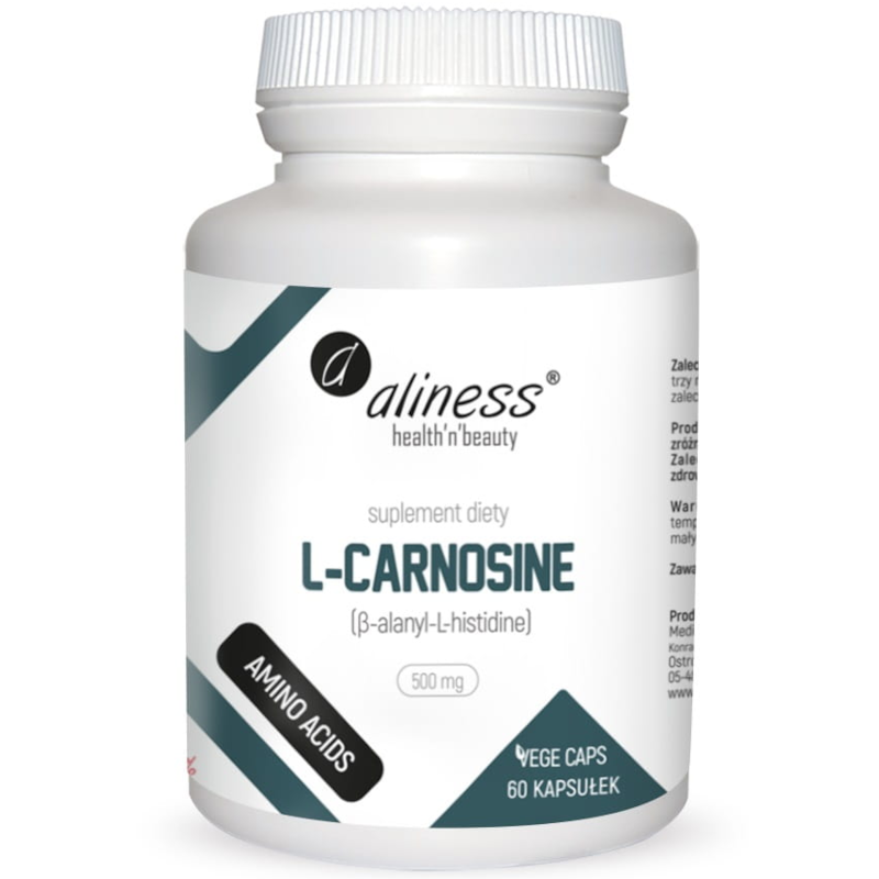 Antyoksydanty Karnozyna Aliness L-Carnosine 500mg 60vkaps