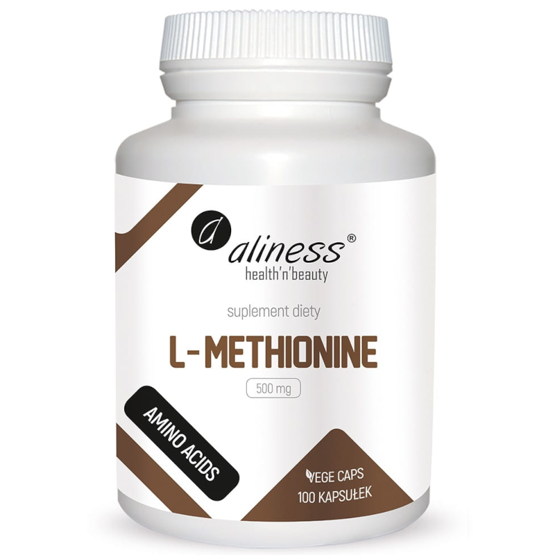 Aminokwasy L-Metionina Aliness L-Methionine 500 mg 100 kapsułek 100vkaps