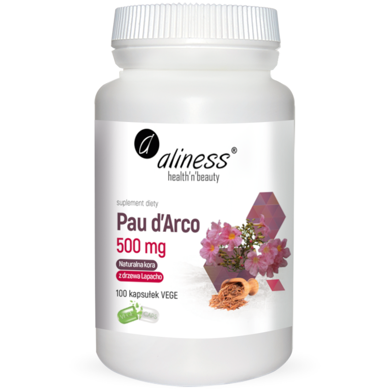 Aliness Pau d'Arco (sproszkowana kora Lapacho) 500 mg x 100 kaps.