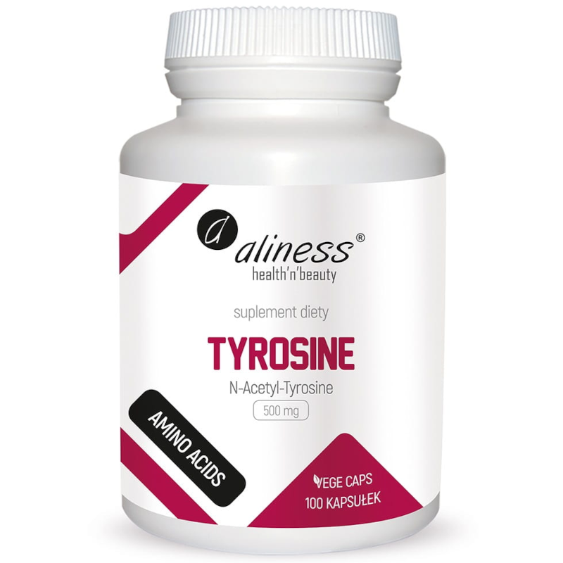 Aliness N-Acetyl-L-Tyrosine 500mg 100vkaps - pamięć i koncentracja