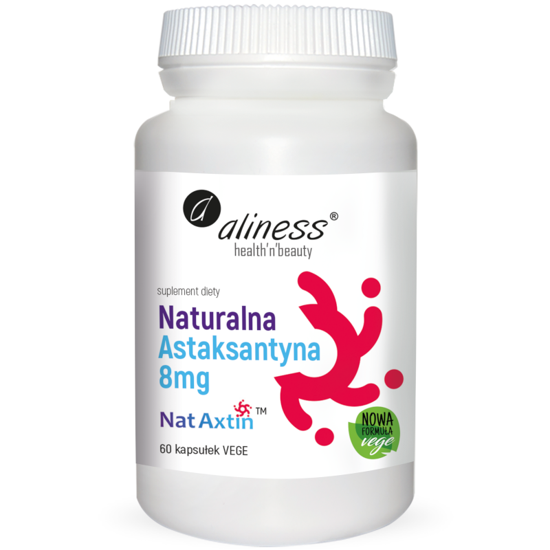 Antyoksydanty Astaksantyna Aliness Aliness Naturalna Astaksantyna Nat-Axtin 8 mg 60 kapsułek 60vkaps