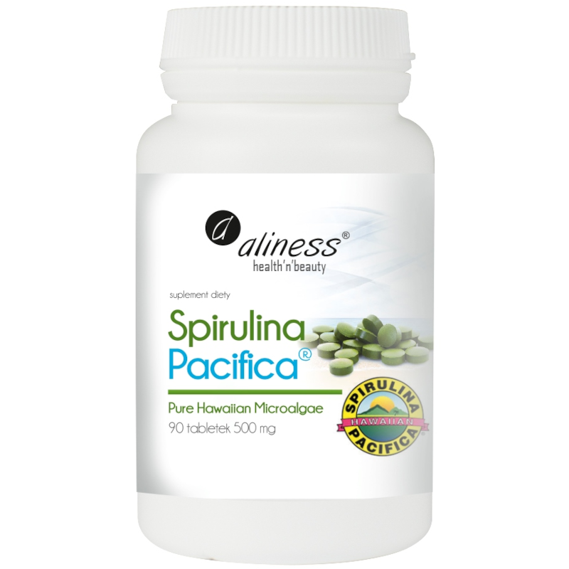 Detoks i Antyoksydanty Spirulina Aliness Spirulina Hawajska Pacifica 90 tabletek