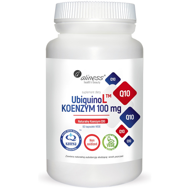 Aliness UbiquinoL KANEKA Naturalny Koenzym Q10 100mg 60vkaps - układ krążenia