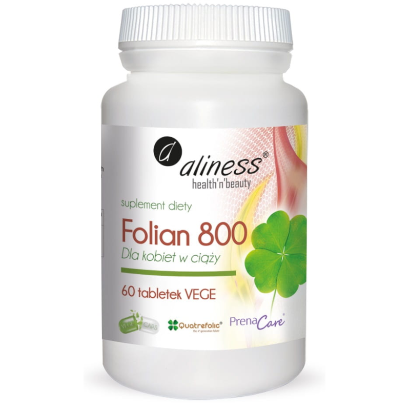 Witaminy dla Kobiet w Ciąży Aliness Folian 800 µg 60 tabletek 60tab