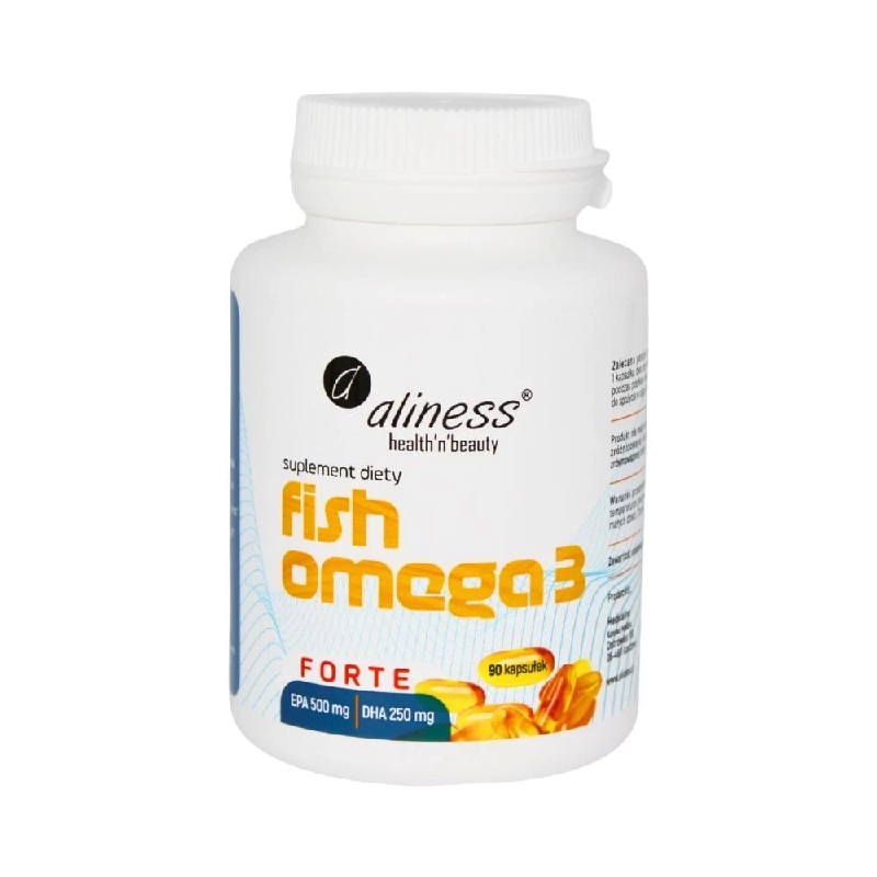 Kwasy Tłuszczowe Omega Aliness Fish Omega 3 FORTE 500/250mg 90kaps