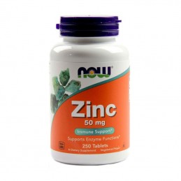 NOW Foods Zinc Cynk 50 mg 250 tabl.