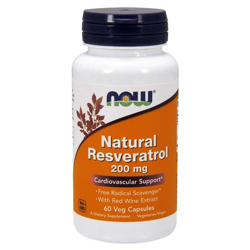 Now Foods Natural Resveratrol 200mg - 60 veg caps. Now Foods Natural Resveratrol 200mg - 60 veg caps.