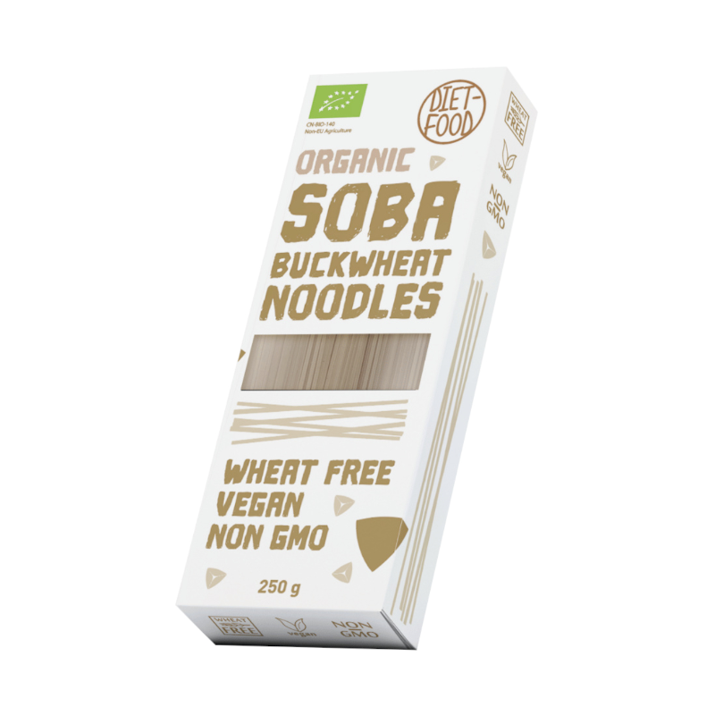 Zdrowa Żywność Makarony Diet-Food Makaron Gryczany Soba 100% Bio 250g