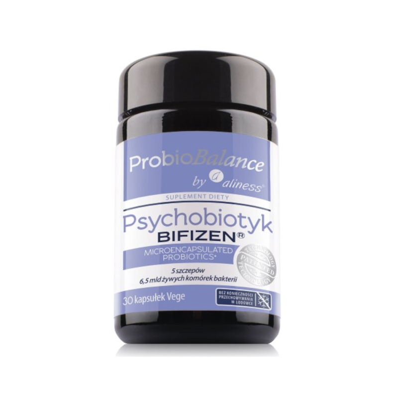 Wsparcie Mózgu i Trawienia Probiotyki Aliness ProbioBalance Psychobiotyk BIFIZEN 6,5 mld 30vkaps 30vkaps