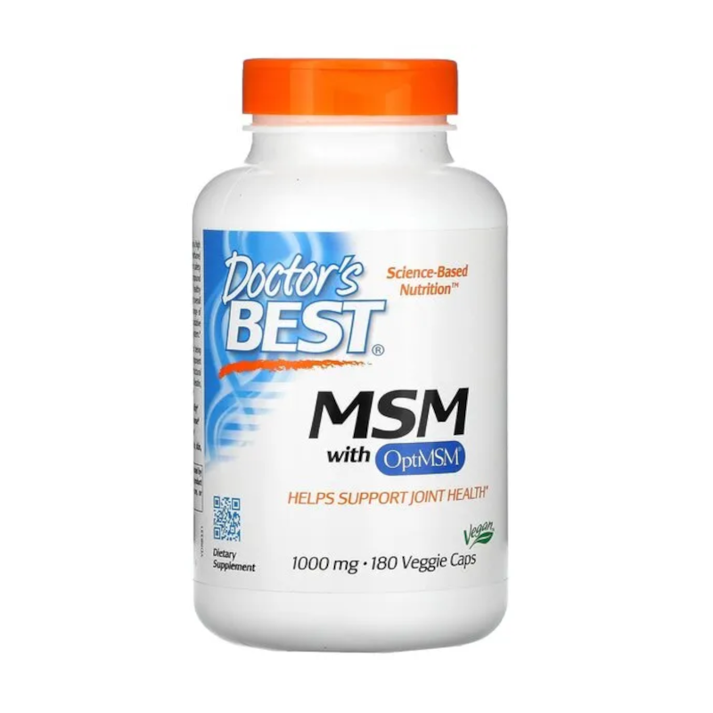 Regeneracja Stawów Kompleks Doctor's Best MSM optimsm vegan 1000mg 180vkaps