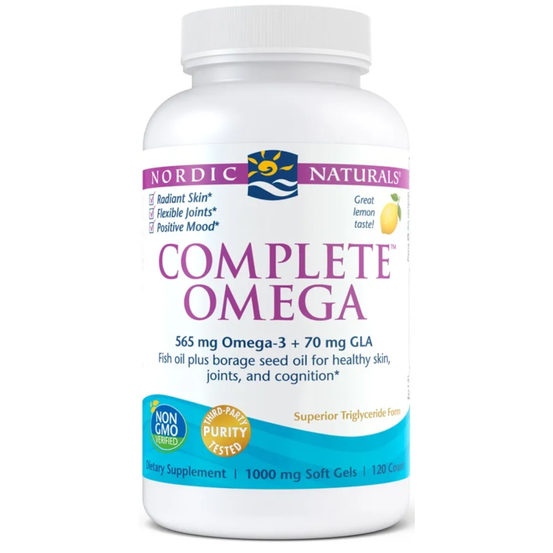 Kwasy Tłuszczowe Omega 3 Nordic Naturals Complete Omega 565mg Lemon 120softgels