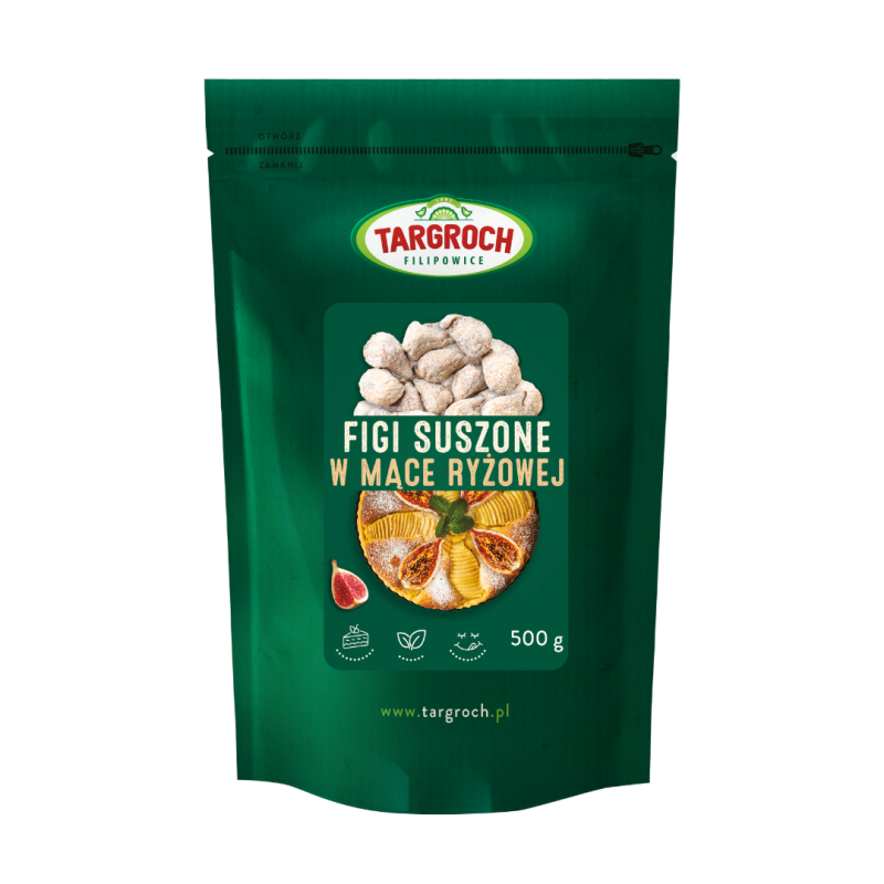 Zdrowa Żywność Targroch Figi suszone w mące ryżowej 500g
