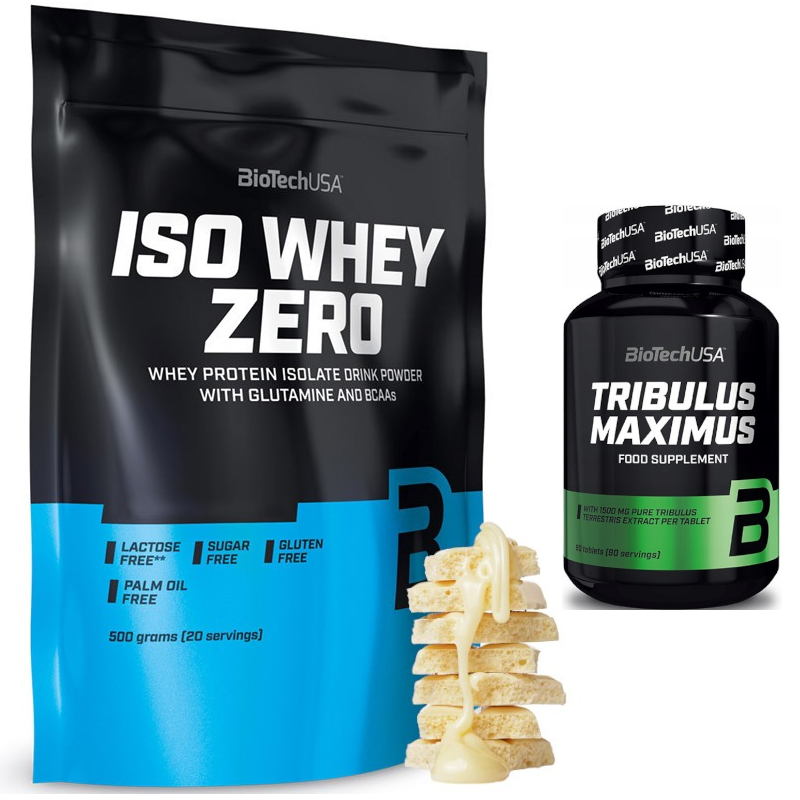 Zestaw BioTechUSA Iso Whey Zero 454g+ Tribulus Maximus 90tab