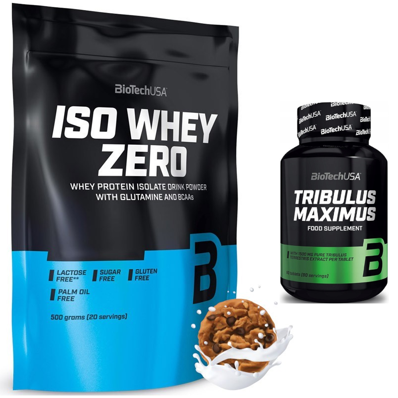 Zestaw BioTechUSA Iso Whey Zero 454g+ Tribulus Maximus 90tab