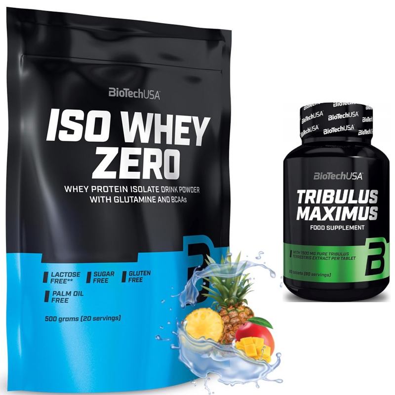 Zestaw BioTechUSA Iso Whey Zero 454g+ Tribulus Maximus 90tab