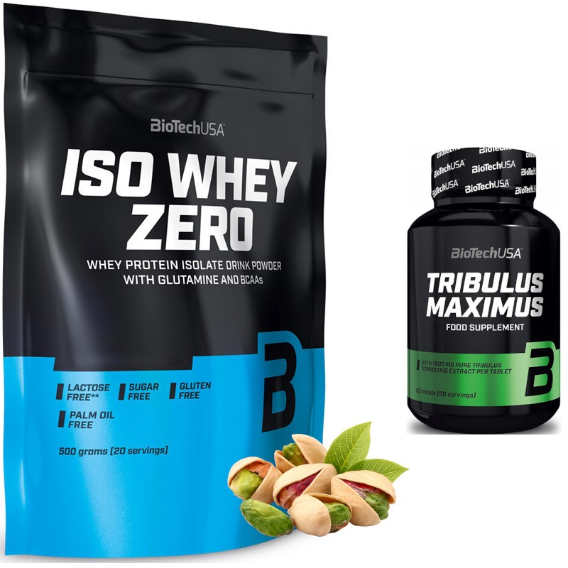 Zestaw BioTechUSA Iso Whey Zero 454g+ Tribulus Maximus 90tab