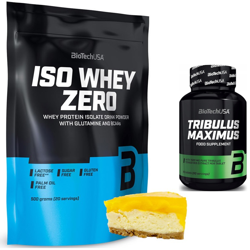 Zestaw BioTechUSA Iso Whey Zero 454g+ Tribulus Maximus 90tab