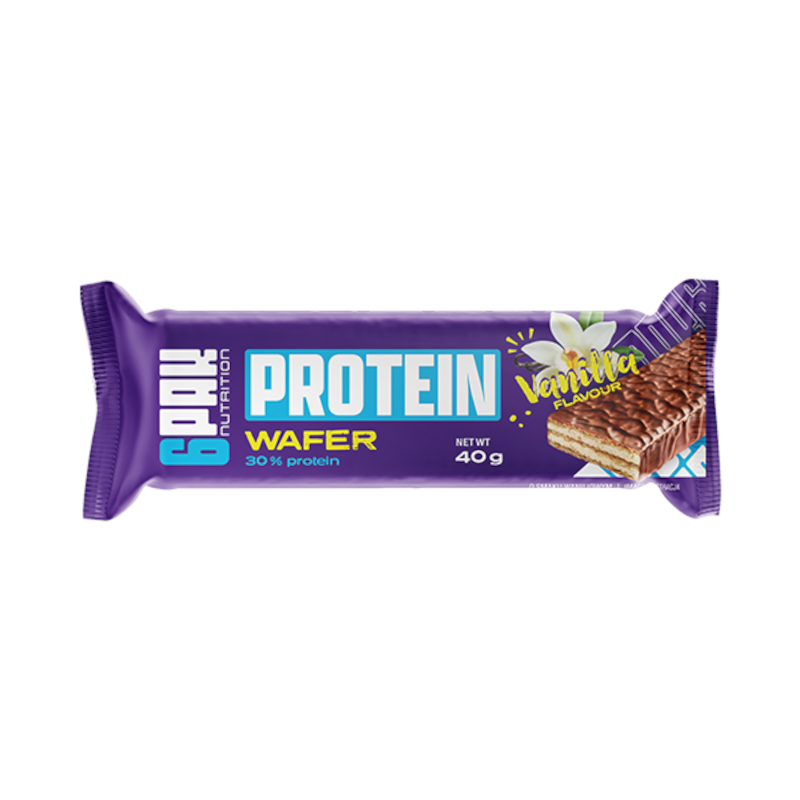 Baton Proteinowy Wysokobiałkowy 6PAK Protein Wafer 40g Waniliowy