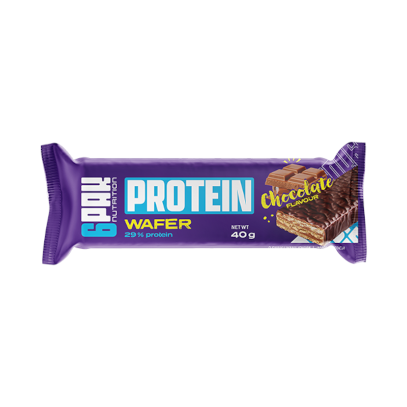 Baton Proteinowy Wysokobiałkowy 6PAK Protein Wafer 40g Czekoladowy