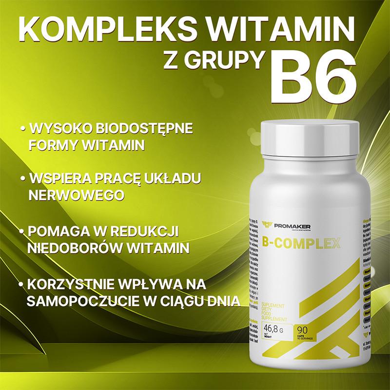 Promaker B-Complex, opakowanie 90 kapsułek z witaminami z grupy B