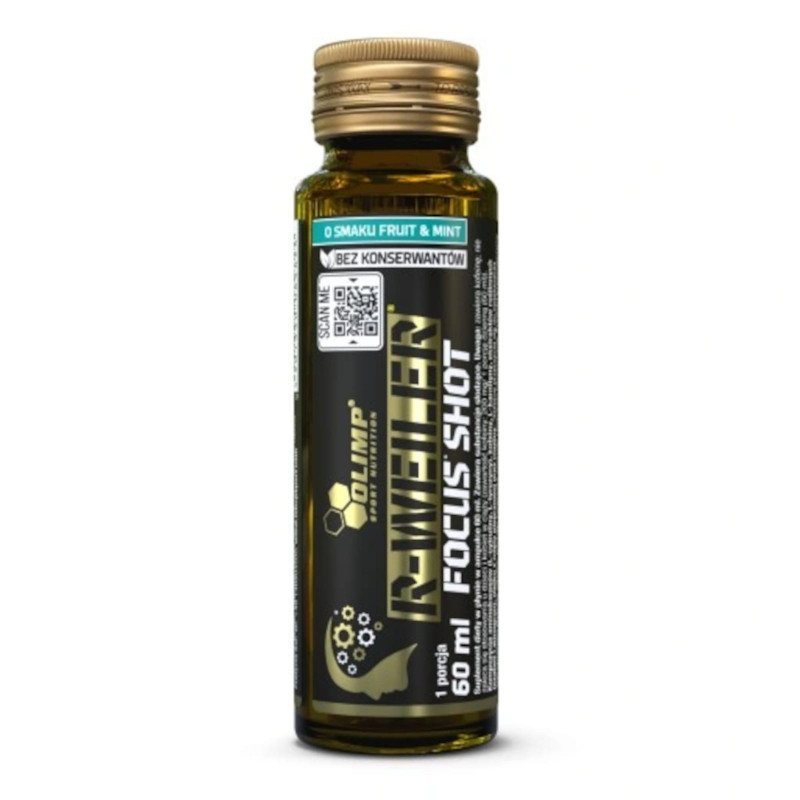 Olimp R-weiler Focus Ampułka 60 ml owocowo-miętowy - short przedtreningowy