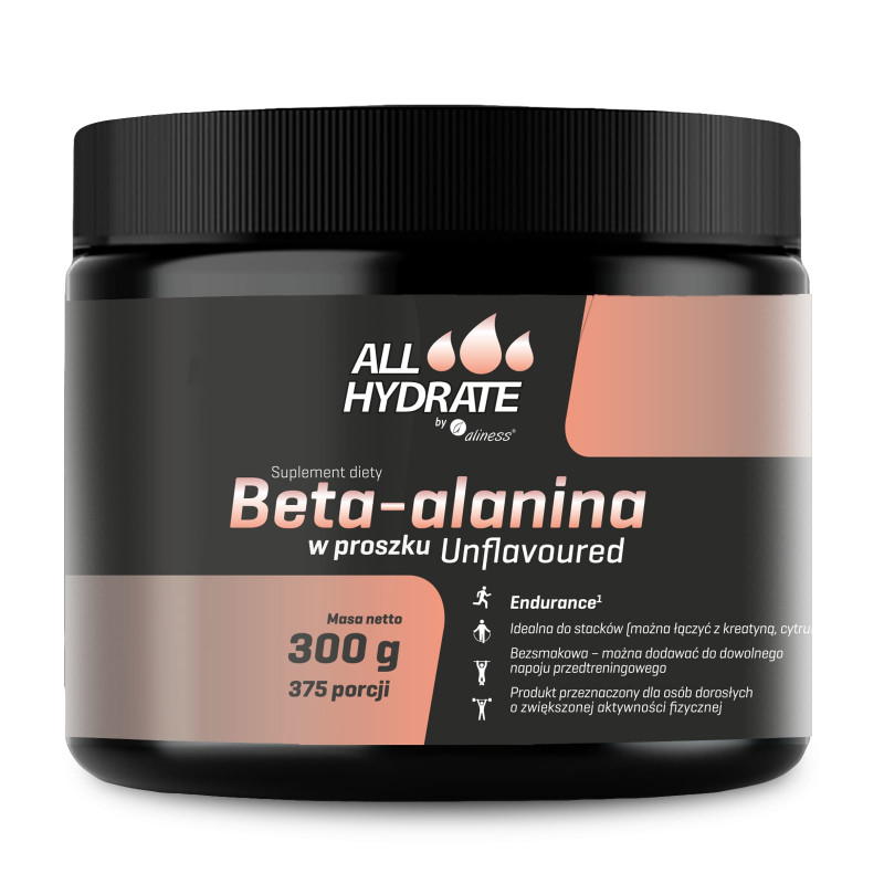 Suplement Przedtreningowy Beta Alanina Aliness ALLHydrate Beta-Alanina proszek 300 g