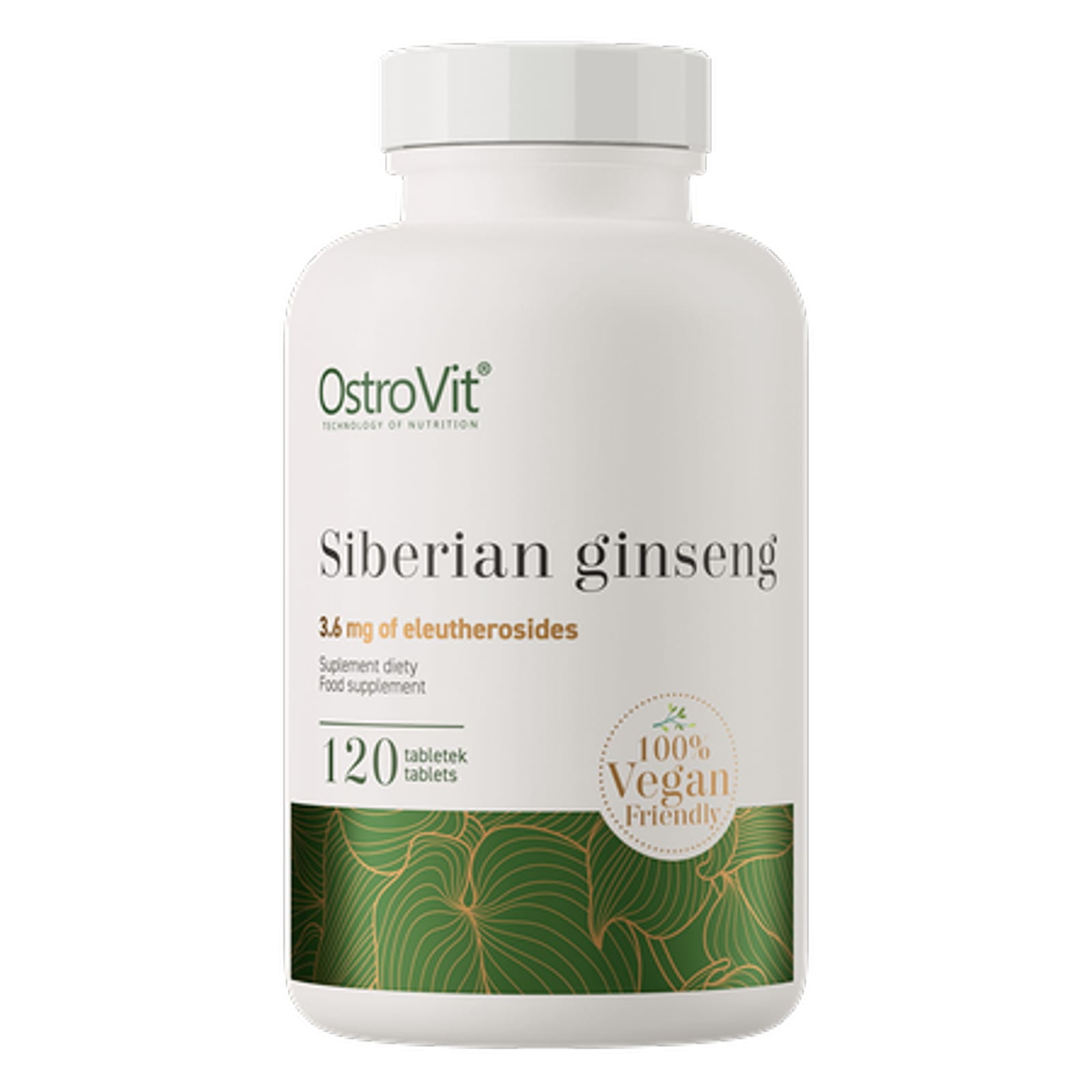 Adaptogeny Korzeń Żeń-szenia Syberyjskiego Ostrovit Siberian Ginseng 120tab