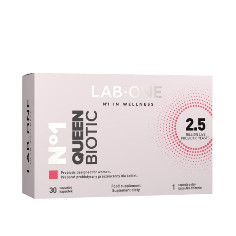 Wsparcie Mózgu i Trawienia Probiotyki Lab One N°1 Queen Biotic 30kaps