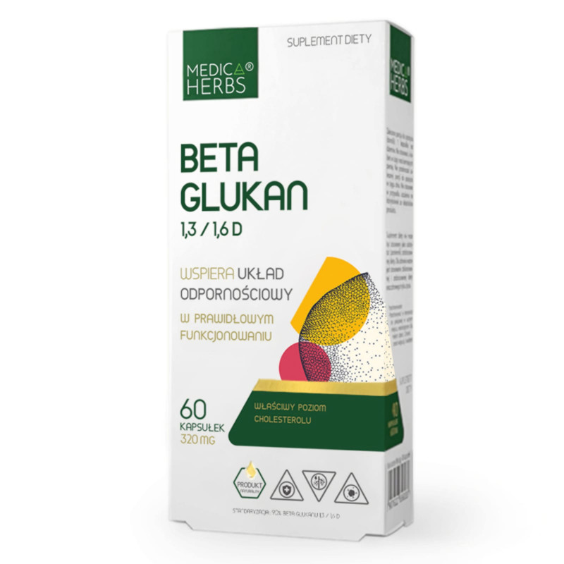 Wsparcie Odporności Medica Herbs Beta Glukan 1,3/1,6D 60kaps
