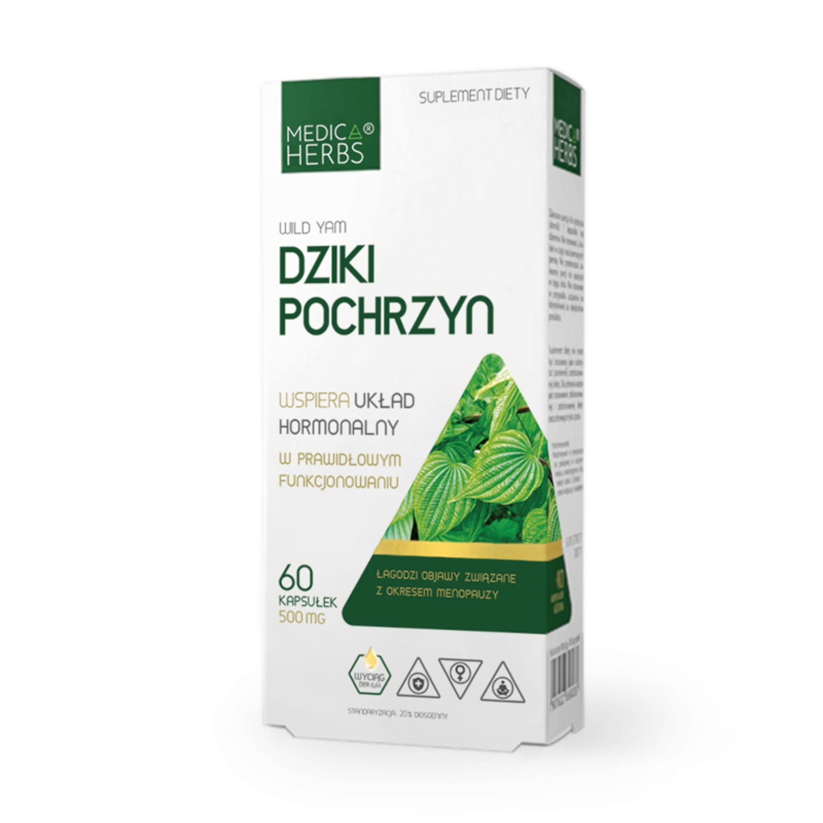 Układ Hormonalny i Menopauza Medica Herbs Dziki Pochrzyn 60kaps