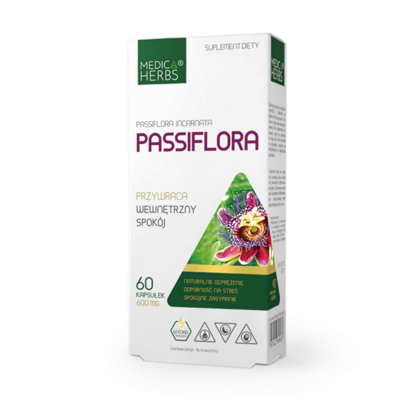 Stres i Nerwy Medica Herbs Passiflora 60kaps
